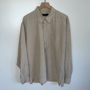 Bugatchi Button Down Long Sleeve Dress Shirt Size XL‎